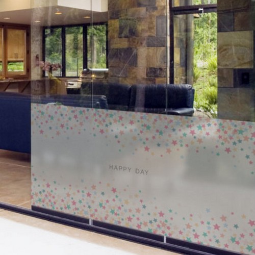 꾸밈 무점착 글라스 시트지 샤라락내리는별들 ca739m [1장, 100cm x 1m]