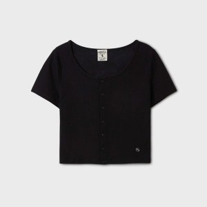 이랜드 후아유 Ribbed U-neck Cardigan WHRAF2427F