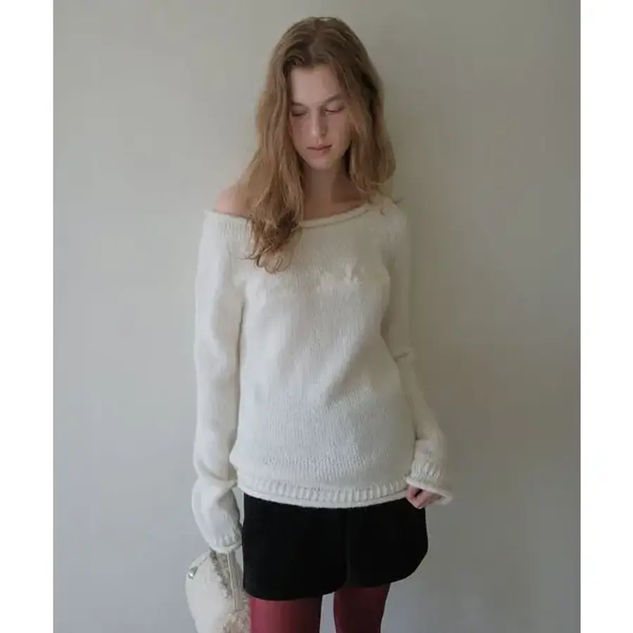 아페쎄 썸웨어버터 SOMEWHEREBUTTER Bold Logo a Boat Knit Ivory S5WKN05IVF 3053263