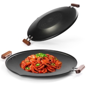 키친아트 캠핑 인덕션 우드 그리들팬 35cm