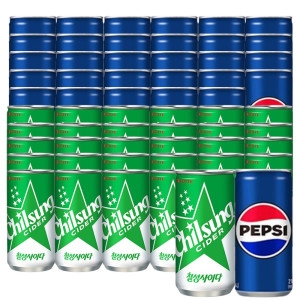 롯데칠성음료 펩시콜라 210ml + 칠성사이다 210ml