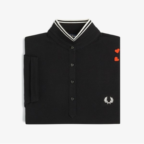 프레드페리 Amy Winehouse 팁드 폴로 셔츠 블랙 AFPF2612130-102