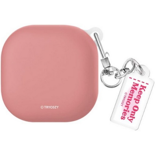 트라이코지 갤럭시 버즈2 프로 솔리드 라벨 뮤트 하드 키링 케이스