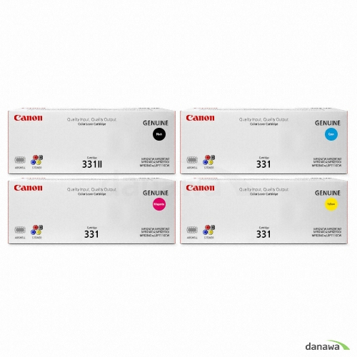 Canon 정품 CRG-331BK II, CRG-331C, CRG-331M, CRG-331Y 4색 세트_이미지