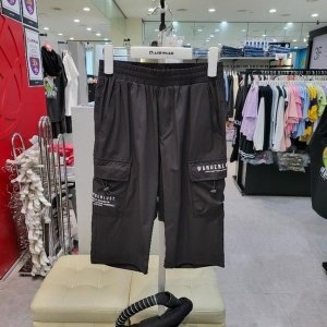 에어워크주니어 여름 주니어 남녀공용 나일론스판 7부 카고팬츠 W242B3444B 블랙 145 S_이미지