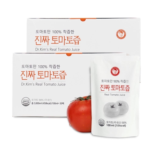  김재식헬스푸드 진짜토마토즙 100ml 60팩 총2박스