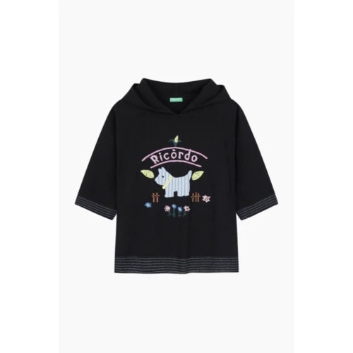 MARIO 강아지 자수 후드 니트 BAKPA4631