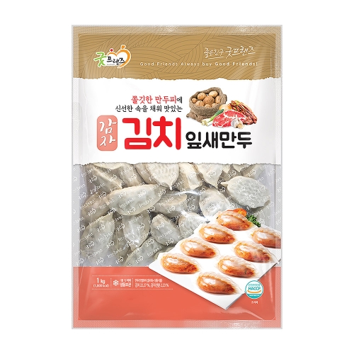 굿프랜즈  감자김치 잎새만두 1000g 1개 1kg