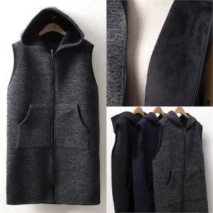 위쉬몰 MN 폼폼밍크후드롱조끼 4165H012  빅사이즈