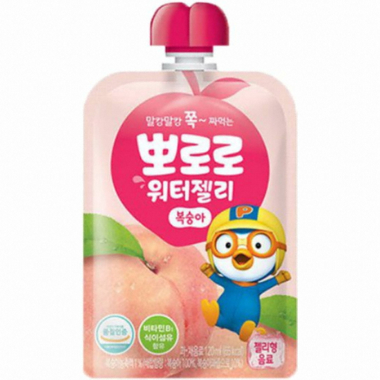 팔도 뽀로로 워터젤리 복숭아 120ml (40개)_이미지
