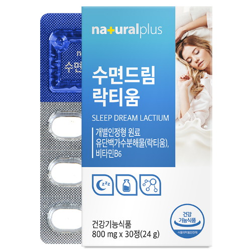 내츄럴라이프뉴트리션 내츄럴플러스 수면드림 락티움 800mg 30정 (1개)