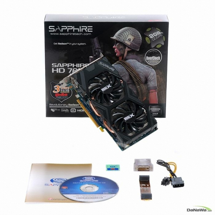 SAPPHIRE �󵥿� HD 7850 OC D5 2GB Dual-X