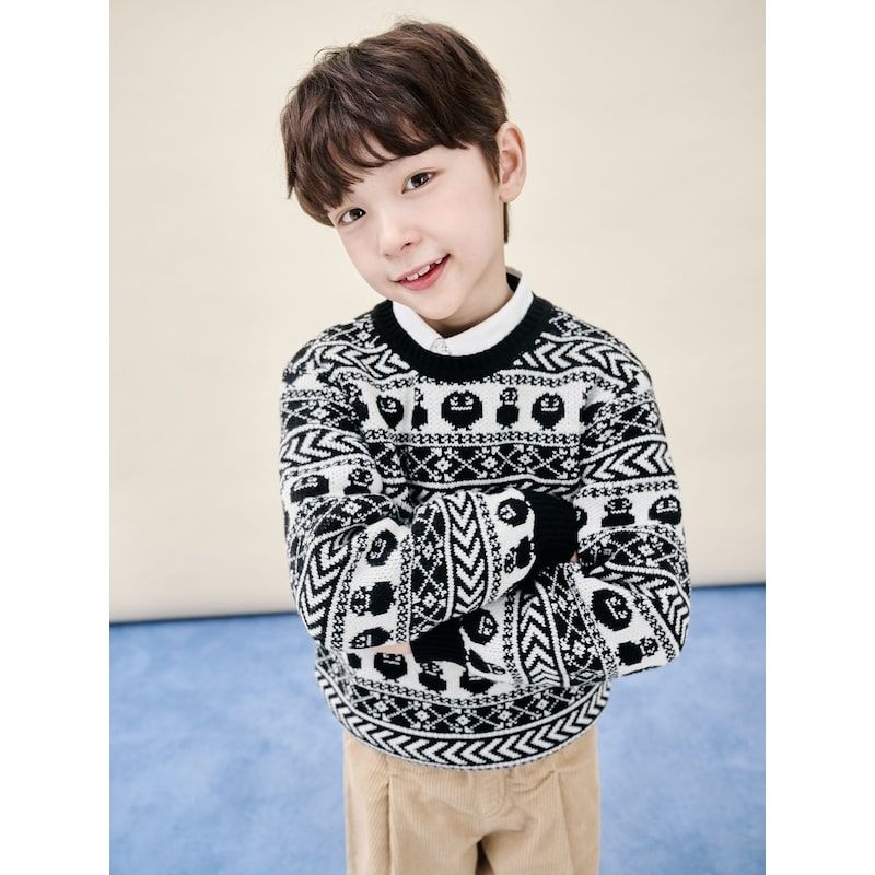 ltgt 키즈 KIDS 푸즈예티 페어아일 풀오버 니트 블랙 243686