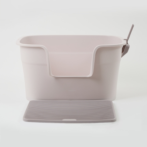 펫토리아 한큐뚝딱 스퀘어 화장실 모래매트 세트 코코아베이지_이미지