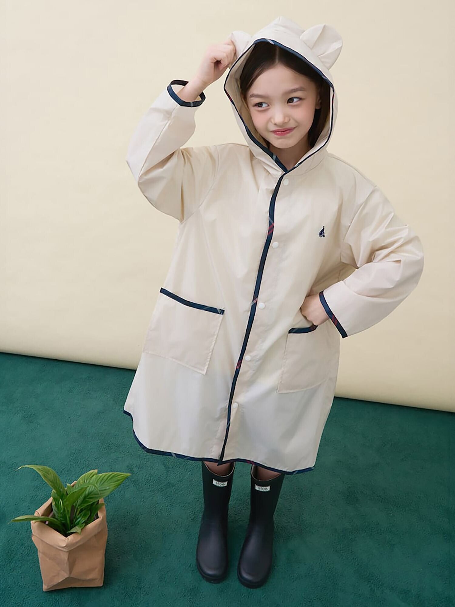 키즈 귀달이 우비 베이지 BI6639U01A