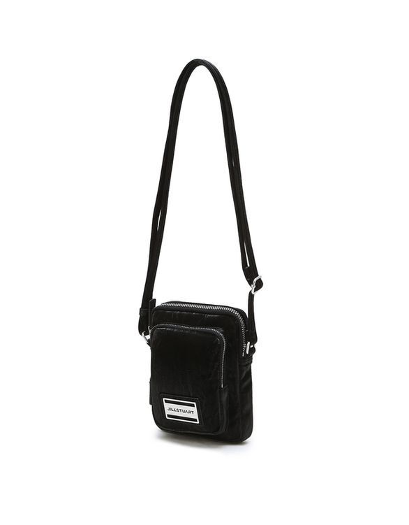 질스튜어트 악세서리 블랙 CITY BAG 로고 메탈 포인트 미니크로스백 JAWA4E911BK_이미지