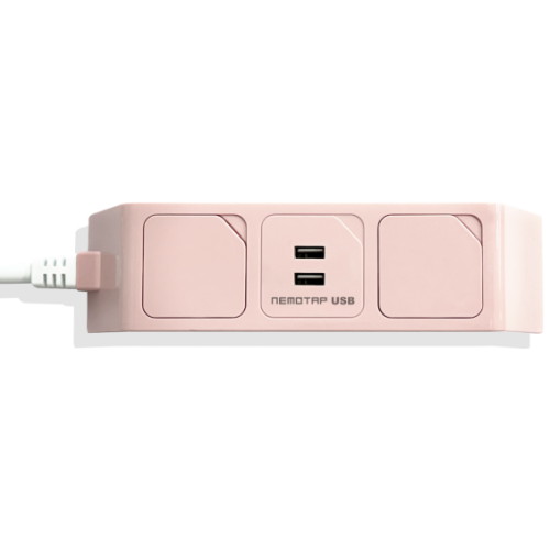 에스와이폴리텍  네모탭 2구 16A USB 일반충전 A타입 파스텔 컬러 멀티탭 (1.5m)