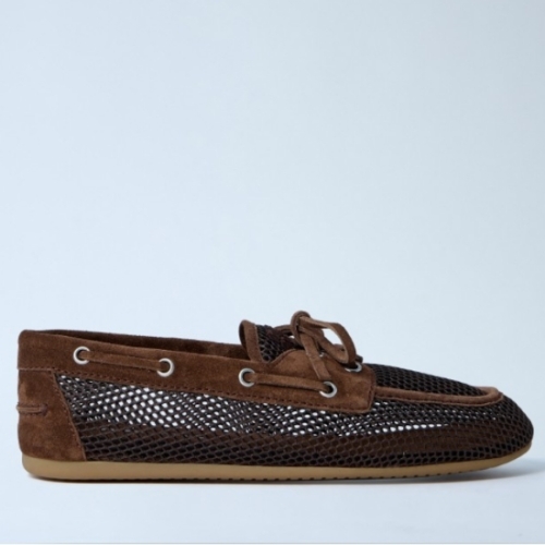 미우미우 레이스업 스웨이드 트리밍 메쉬 로퍼 5D585E 3KU1 F0324_이미지