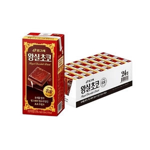 빙그레 왕실초코우유 190ml (24개)_이미지