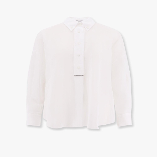 브루넬로쿠치넬리 브루넬로 쿠치넬리 코튼 셔츠 WITH 트랜스페런트 이펙트 WITH MONILI 디테일 MH911RA905C100 B0651..