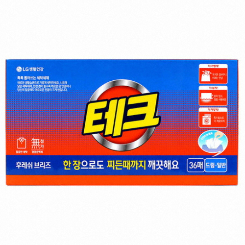 테크 간편시트 후레쉬브리즈 36매 (1개)_이미지