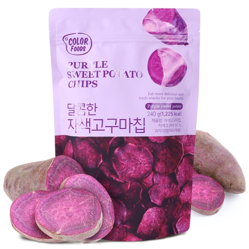 선명농수산 하루견과  원물의 맛과 향을 동시에 달콤한 자색고구마칩 240gx1봉_이미지