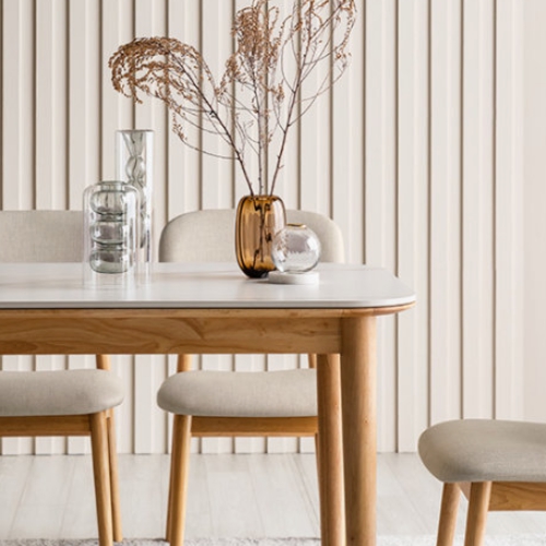 레이디가구 데이지 통세라믹 식탁 1800 (의자3개+벤치1개)_이미지