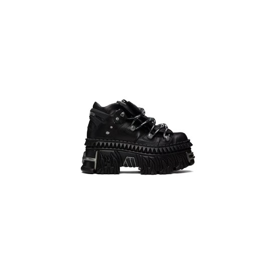 VETEMENTS 블랙 New Rock 파이어 플랫폼 스니커즈 261669F128000