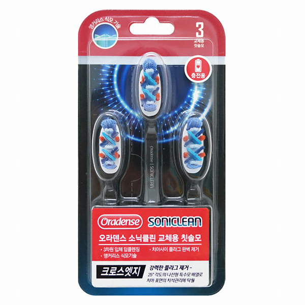 오라덴스 소닉클린 크로스엣지 리필 칫솔모