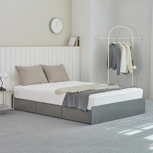 퍼리든 엔클라 무헤드 3단 서랍 침대 Q (독립스프링)_이미지