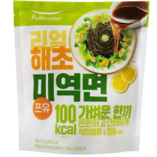 풀무원 리얼 해초 미역면 쯔유 379g (4개)