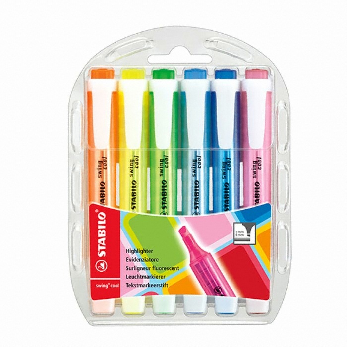 스타빌로 스윙쿨 형광펜 세트 (6색)
