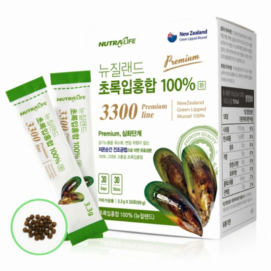 뉴트라라이프  뉴트라라이프 뉴질랜드 프리미엄 초록입홍합 3300 30포 (1개)