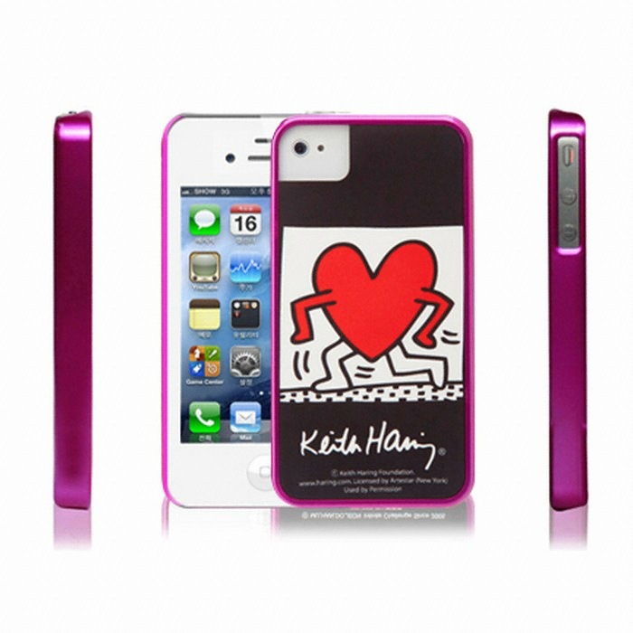 아이커버 DUES KEITH HARING VIVID SERIES- POP PINK (아이폰4/4S)_이미지