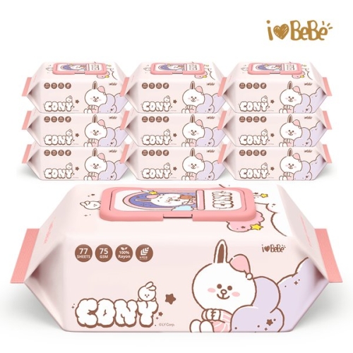 아이러브베베 라인프렌즈 드림 코니 물티슈 캡형 77매