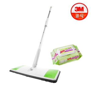 3M 표준형 올터치 막대걸레 + 베이직 물걸레 청소포 30매