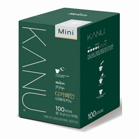 동서식품 맥심 카누 디카페인 아메리카노 미니 100T이미지입니다. 누르면 해당 게시물로 새창이동합니다.