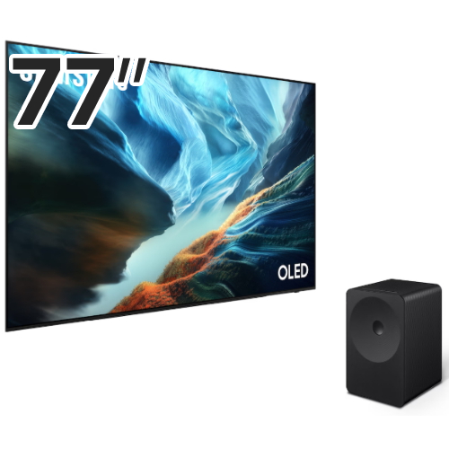 삼성전자 올레드 KQ77SH93AEXKR (벽걸이+스피커, HW-LS70H)_이미지
