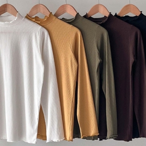 시드마켓 물결 반폴라 긴팔티 309K282S 빅사이_이미지