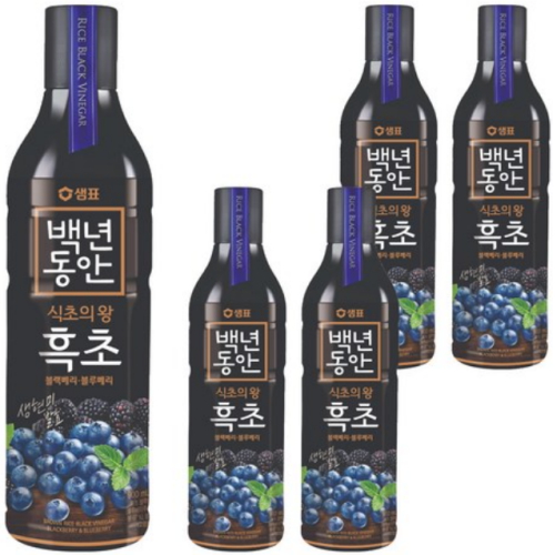 백년동안 흑초 블랙 블루베리 900ml (5개)_이미지