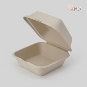 유즈팩 B-003 화이트 펄프사각도시락 (500개)_이미지