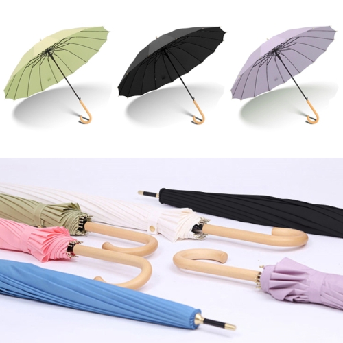 [불명] 16살대 파스텔 우드그립 감성 장우산 파스텔 우산 예