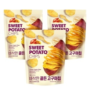 썬너츠 골든고구마칩200gx3봉 자연의신선함을담은 고구마칩 바삭고소영양간식 사무실간식 맥주안주 시즈닝_이미지