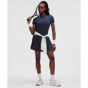 하이-라이즈 플리티드 테니스 스커트 롱 클럽 블루 1753098