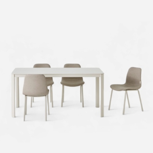 한샘 위드 세라믹 식탁 1600 (슬림의자4개)_이미지