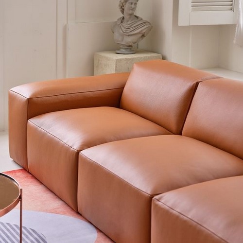 에싸 버틀러 론도 천연가죽 소파 4인용 (스툴별도)_이미지