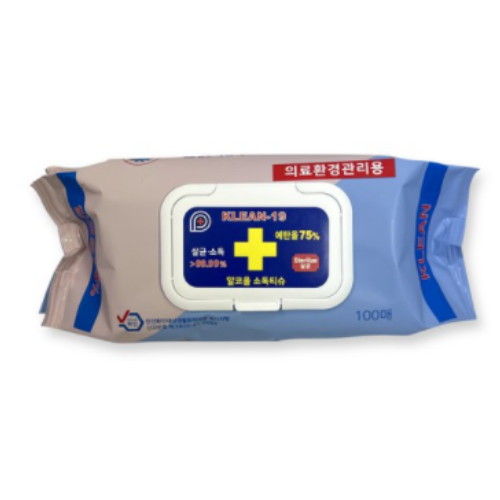 다용도 알코올 소독티슈 캡형 100매