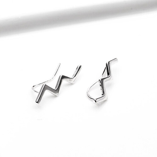 애슬릿 애슬릿  애슬릿  지그재그 실버 심플 이어커프 귀걸이  5684496_이미지