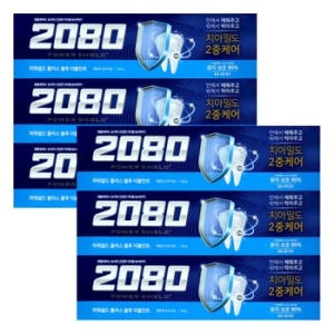 2080 파워쉴드 블루 더블민트 치약 140g (6개)_이미지