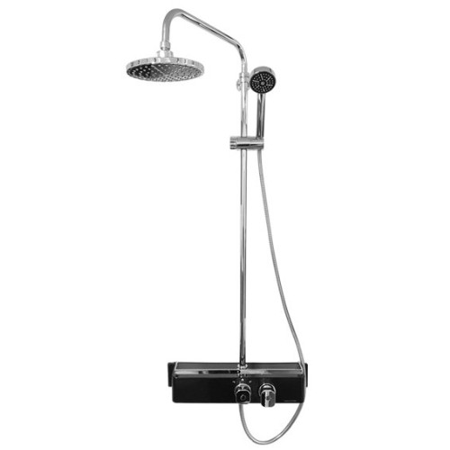 우리수도 선반형 해바라기 샤워기 블랙 BONNIES 851